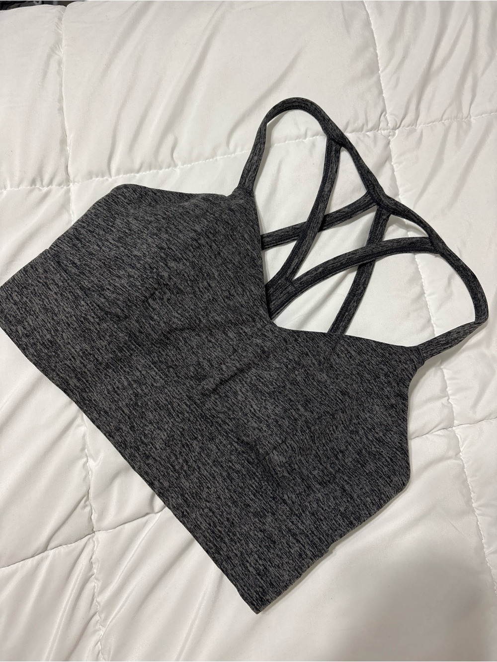 Strappy Grey Sports Bralette